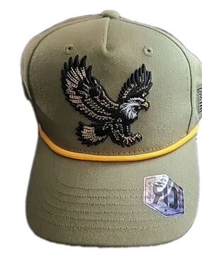 Runs Deep Flying Eagle Green Hat